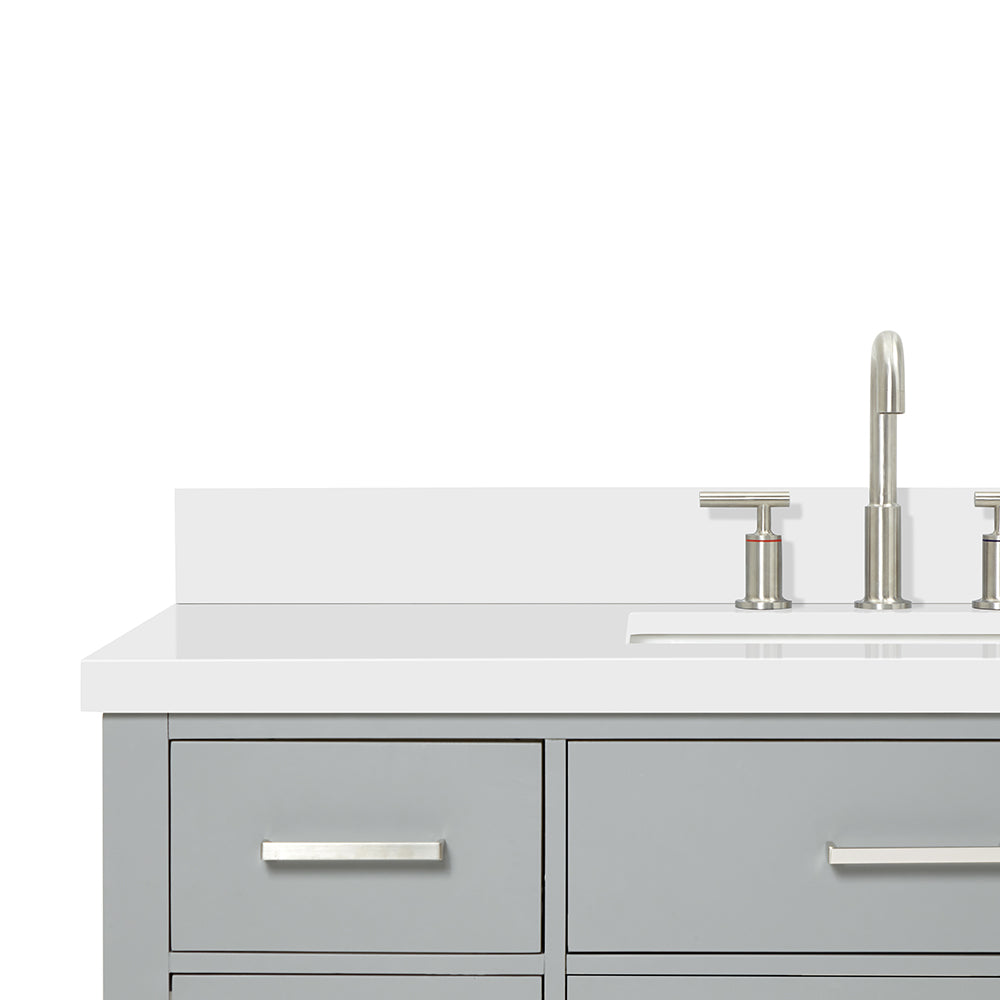 Alenza 48-inch Grey bathroom vanity on detail 2
