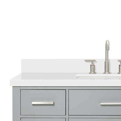 Alenza 48-inch Grey bathroom vanity on detail 2