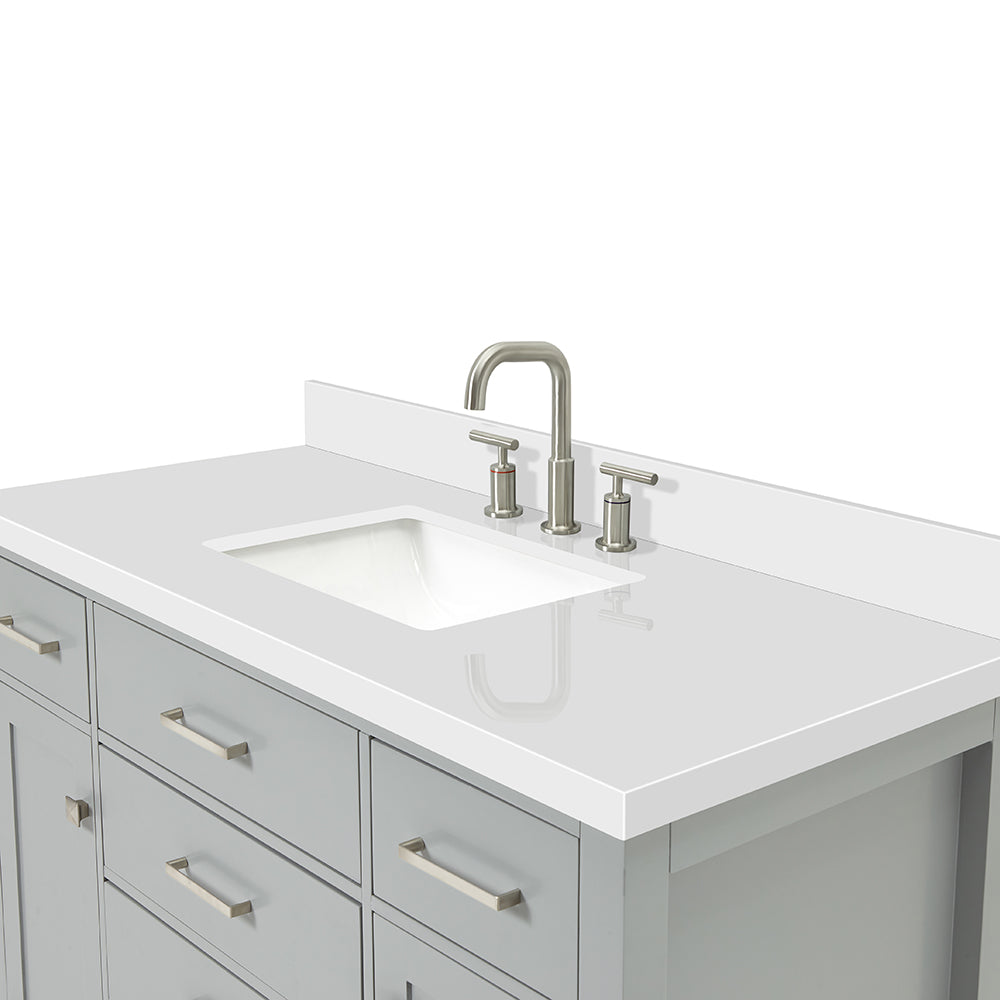 Alenza 48-inch Grey bathroom vanity on detail 3