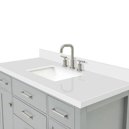 Alenza 48-inch Grey bathroom vanity on detail 3