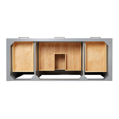Alenza 54-inch Grey bathroom vanity on white back ground top down