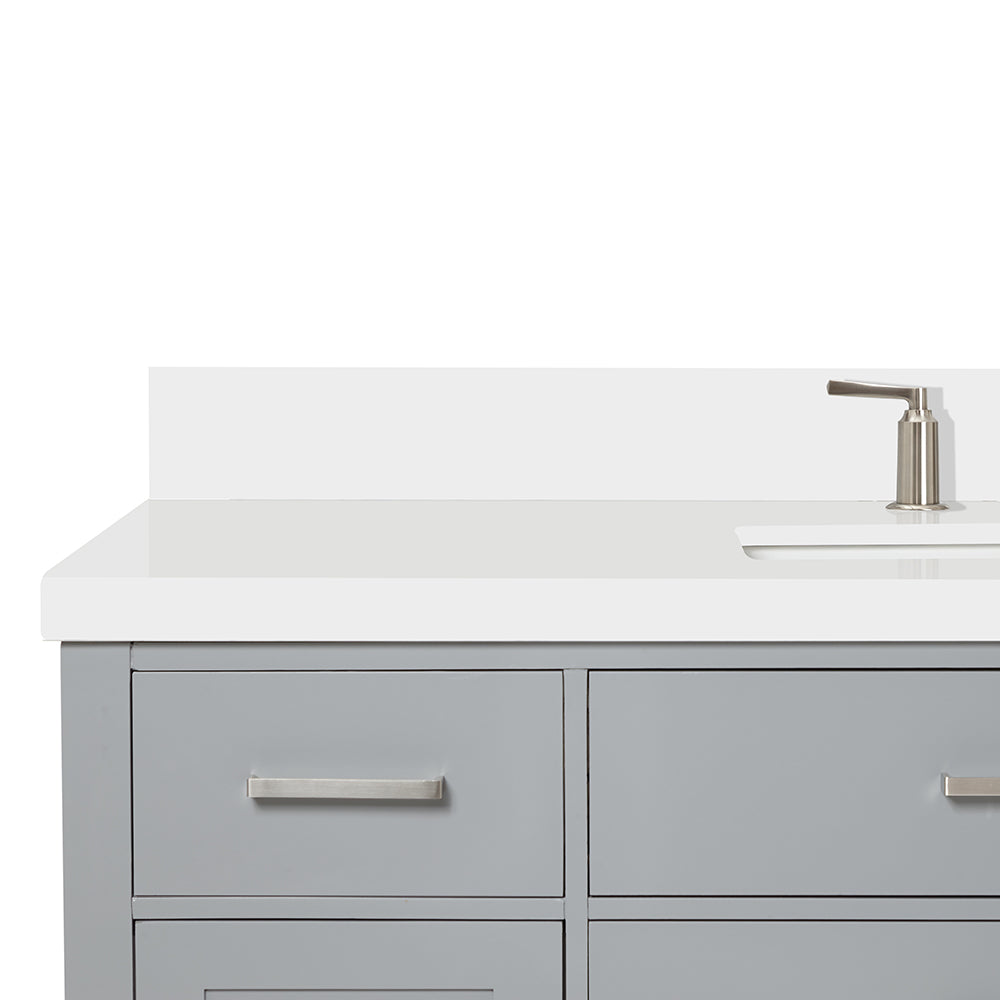 Alenza 54-inch Grey bathroom vanity on detail 2