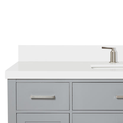 Alenza 54-inch Grey bathroom vanity on detail 2