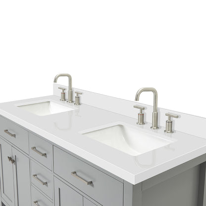 Alenza 60-inch Grey bathroom vanity on detail 3
