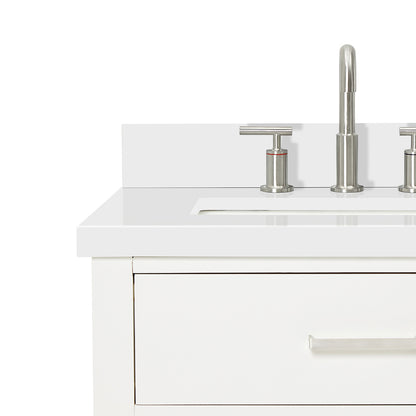 Alenza 60-inch White bathroom vanity on detail 2