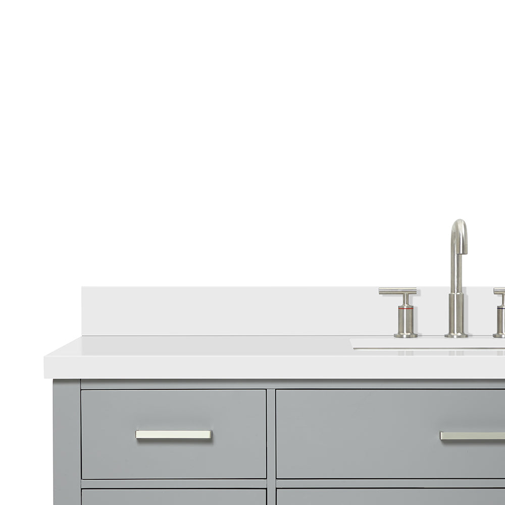 Alenza 60-inch Grey bathroom vanity on detail 2