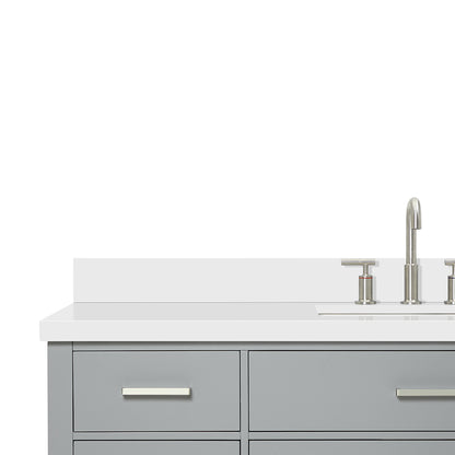 Alenza 60-inch Grey bathroom vanity on detail 2