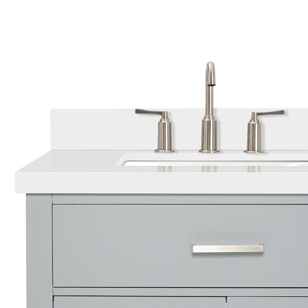 Alenza 72-inch Grey bathroom vanity on detail 2