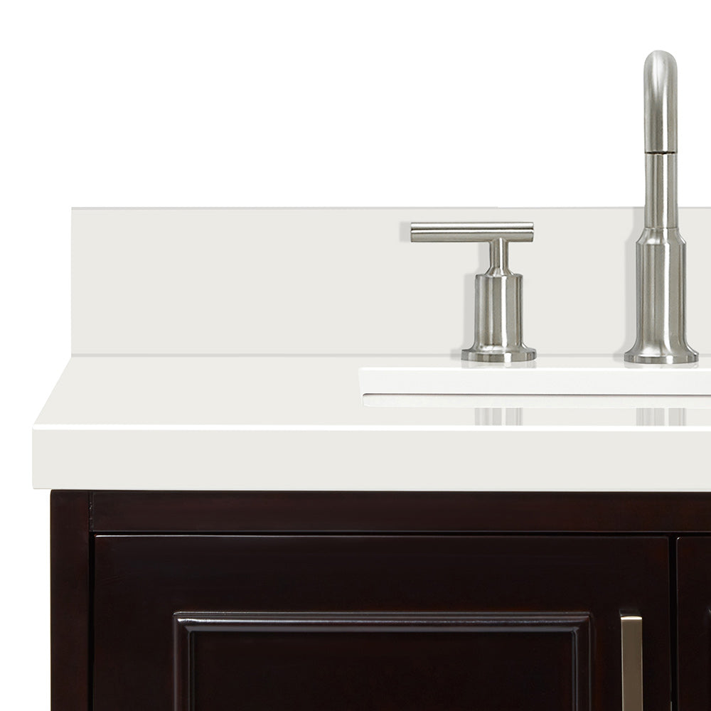 Langford 30-inch Espresso bathroom vanity on detail 1
