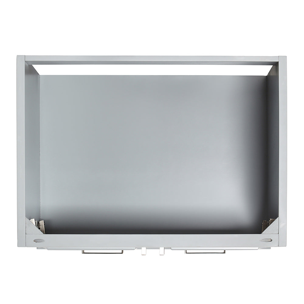 Langford 30-inch Grey bathroom vanity on white back ground top down