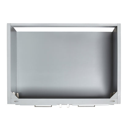 Langford 30-inch Grey bathroom vanity on white back ground top down