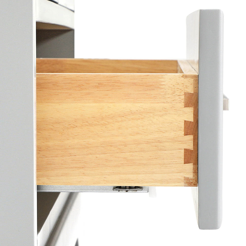 Langford 30-inch Grey bathroom vanity on detail 1