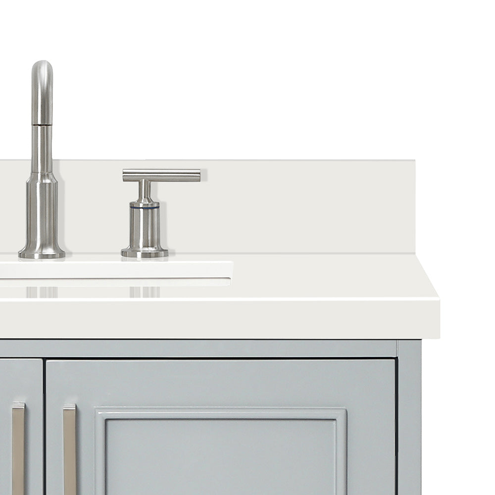 Langford 30-inch Grey bathroom vanity on detail 2