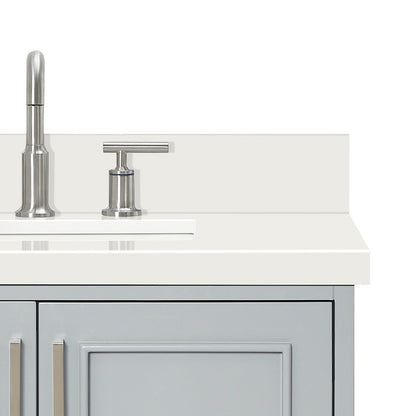 Langford 30-inch Grey bathroom vanity on detail 2