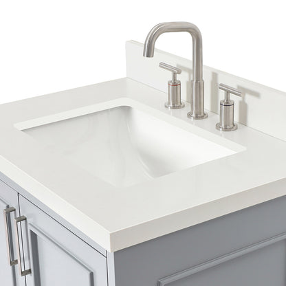 Langford 30-inch Grey bathroom vanity on detail 3