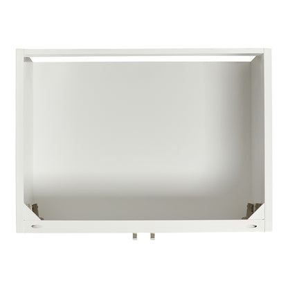 Langford 30-inch White bathroom vanity on white back ground top down