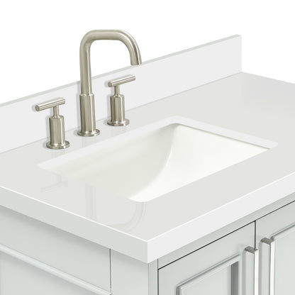 Langford 36-inch Grey bathroom vanity on detail 2