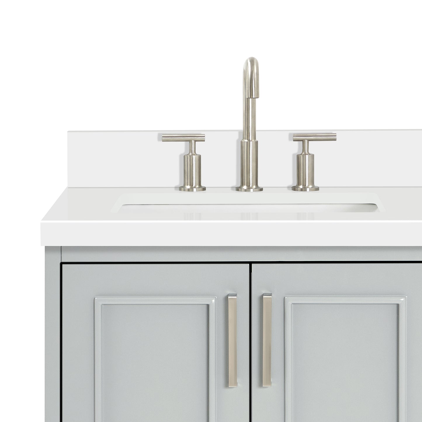 Langford 36-inch Grey bathroom vanity on detail 3