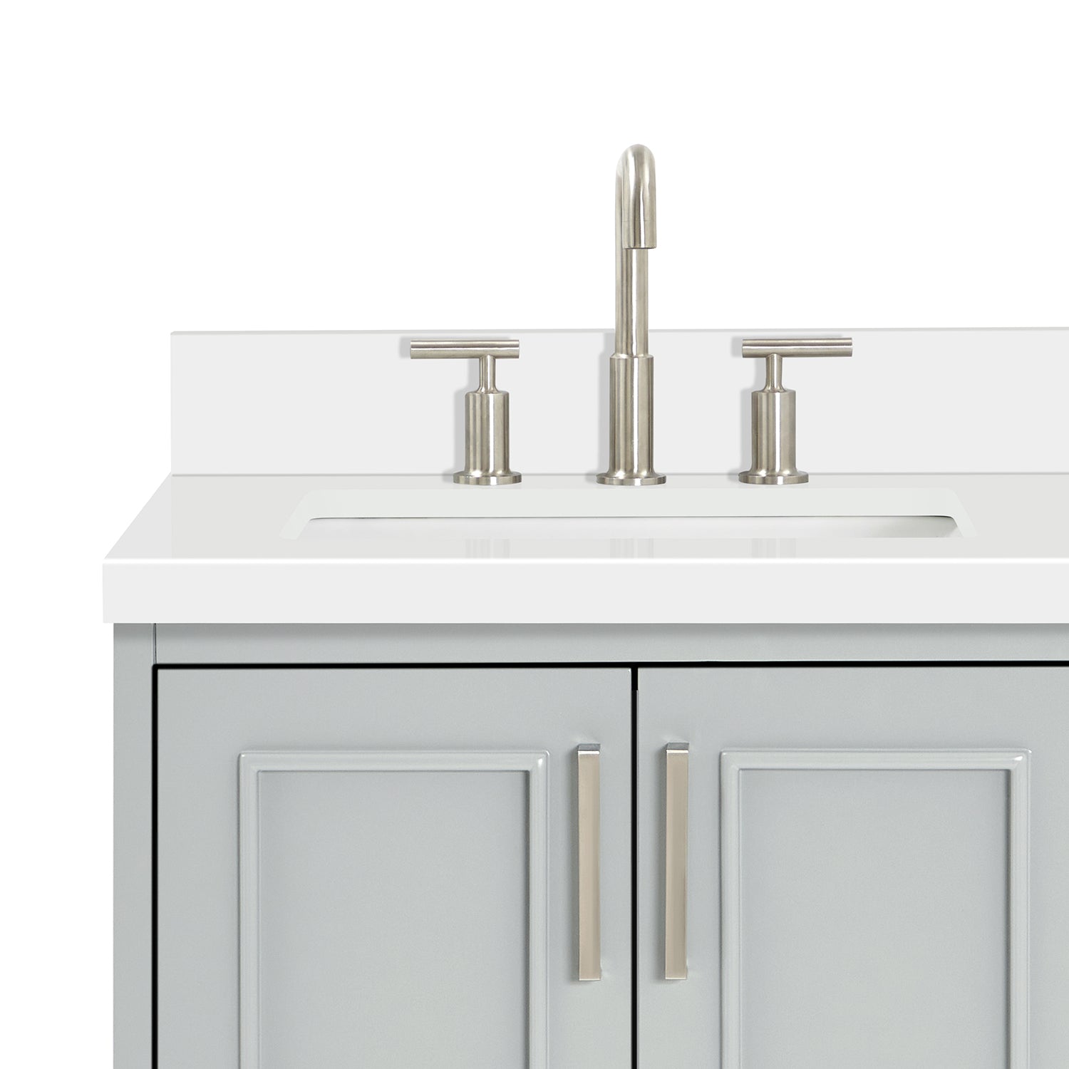 Langford 36-inch Grey bathroom vanity on detail 3