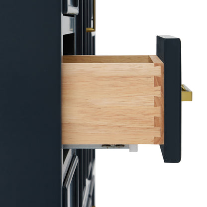 Langford 36-inch Midnight Blue bathroom vanity on detail 1