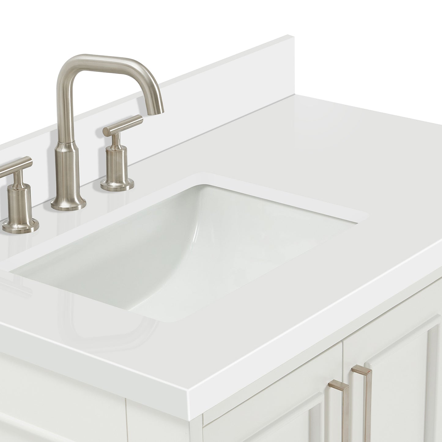 Langford 36-inch White bathroom vanity on detail 3