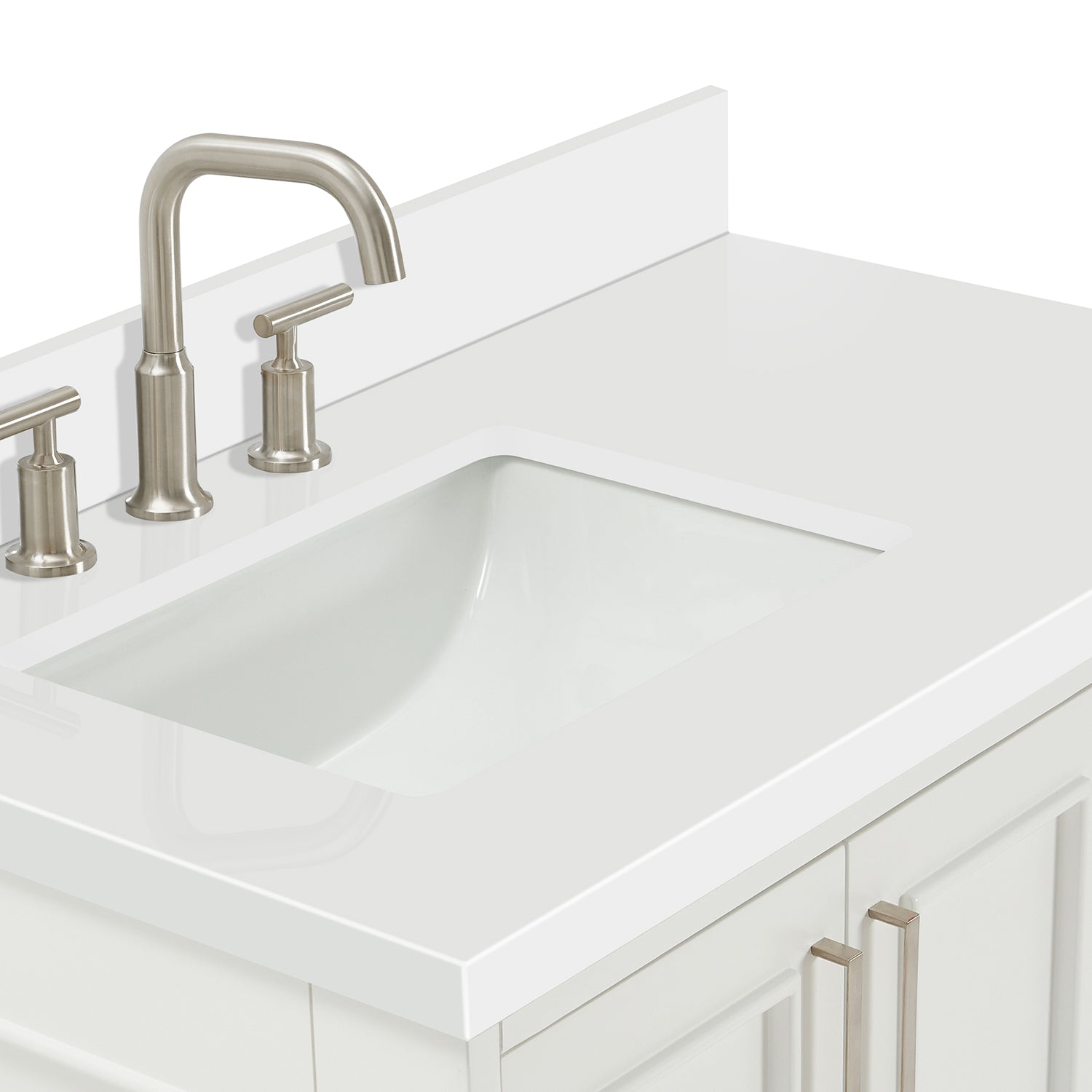 Langford 36-inch White bathroom vanity on detail 3