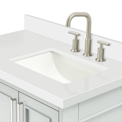 Langford 36-inch Grey bathroom vanity on detail 2