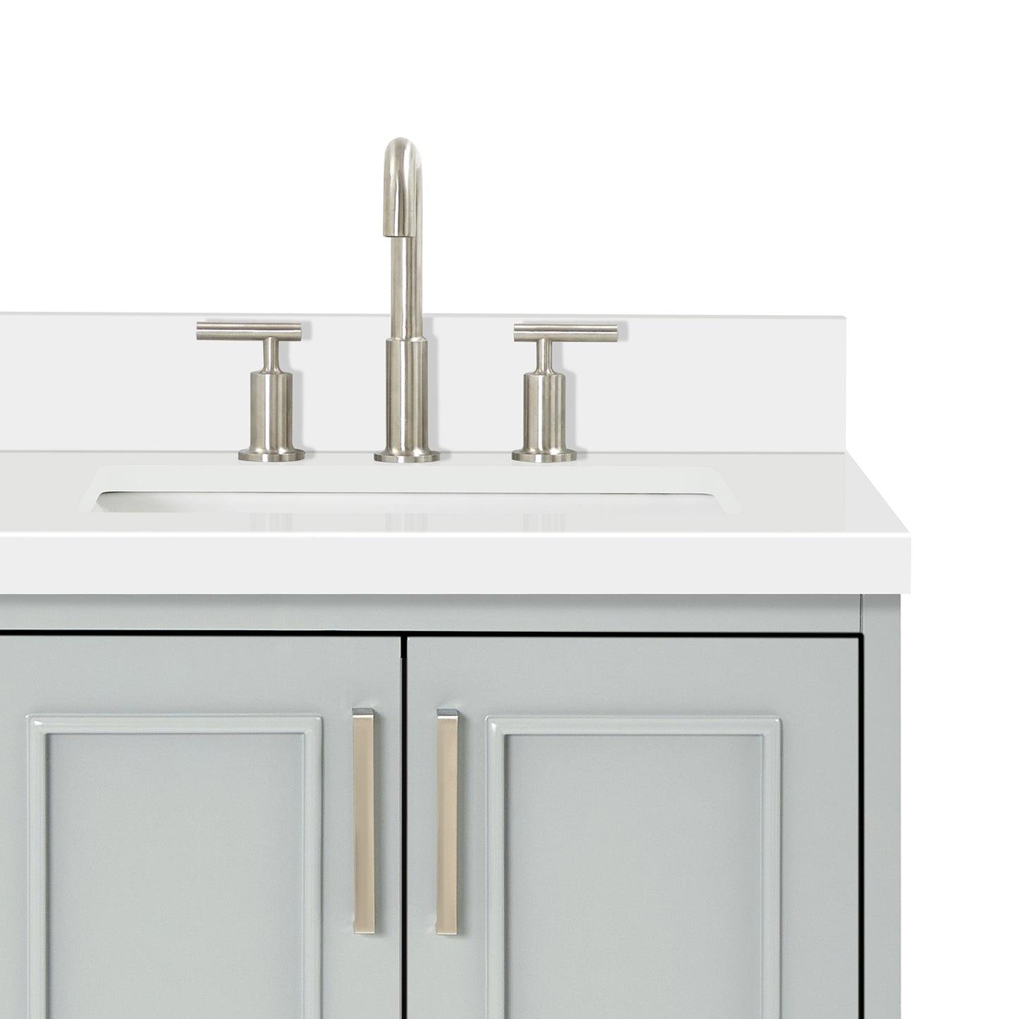 Langford 36-inch Grey bathroom vanity on detail 3