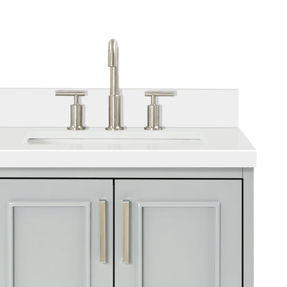 Langford 36-inch Grey bathroom vanity on detail 3