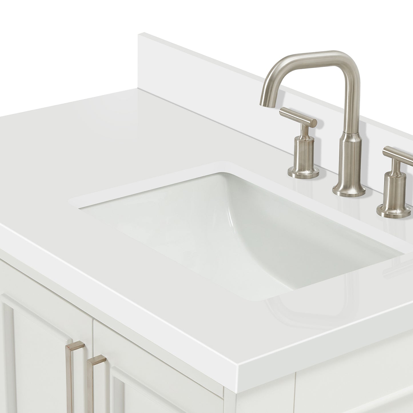 Langford 36-inch White bathroom vanity on detail 3