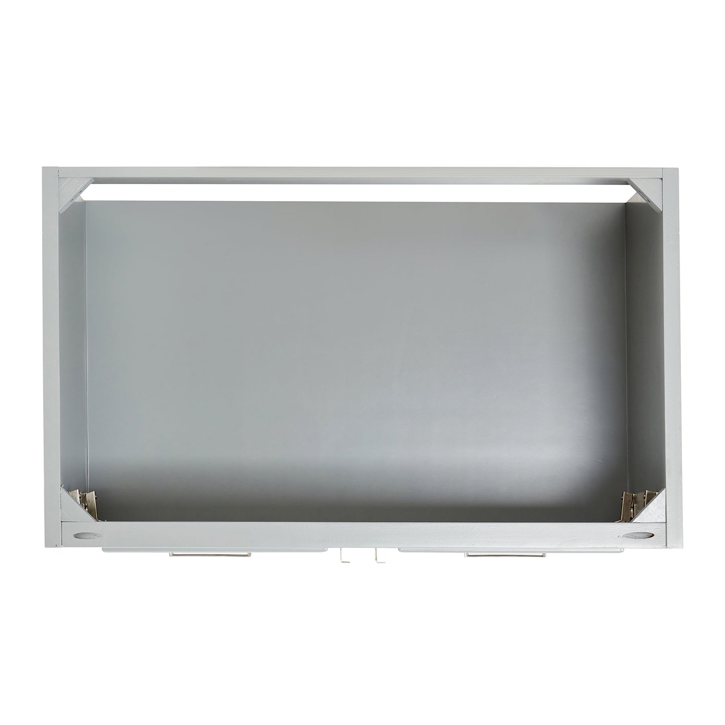 Langford 36-inch Grey bathroom vanity on white back ground top down