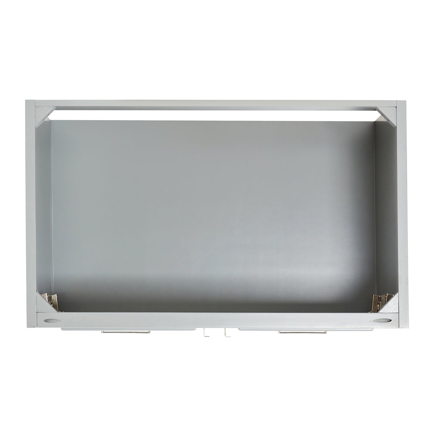 Langford 36-inch Grey bathroom vanity on white back ground top down
