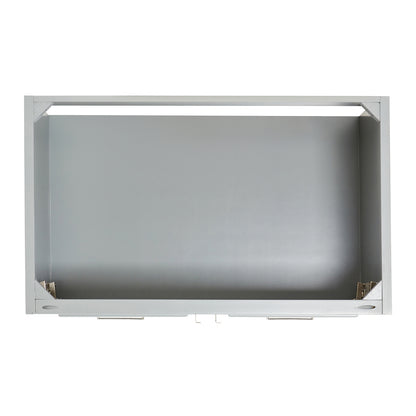 Langford 36-inch Grey bathroom vanity on white back ground top down
