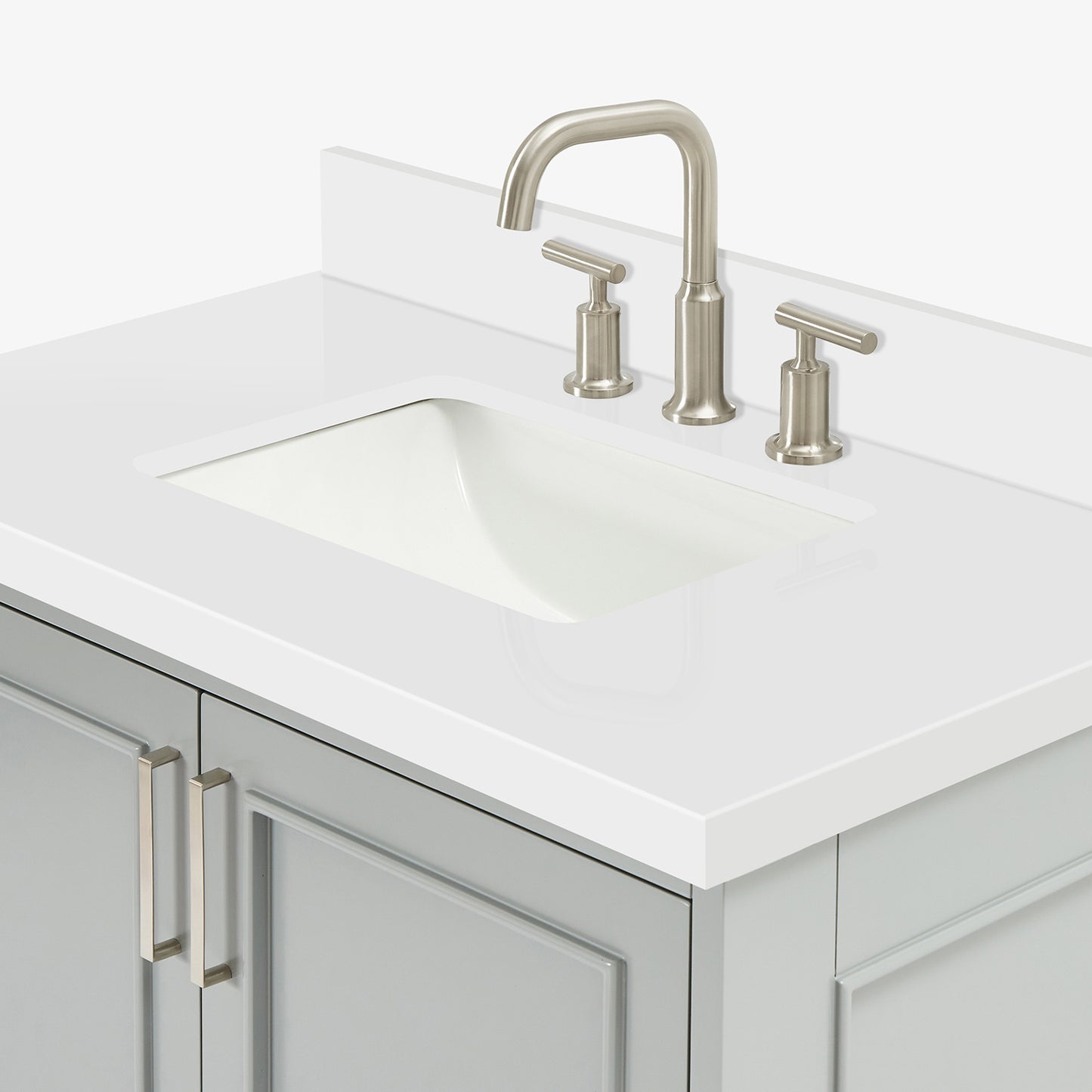Langford 36-inch Grey bathroom vanity on detail 2