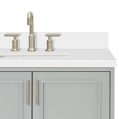 Langford 36-inch Grey bathroom vanity on detail 3