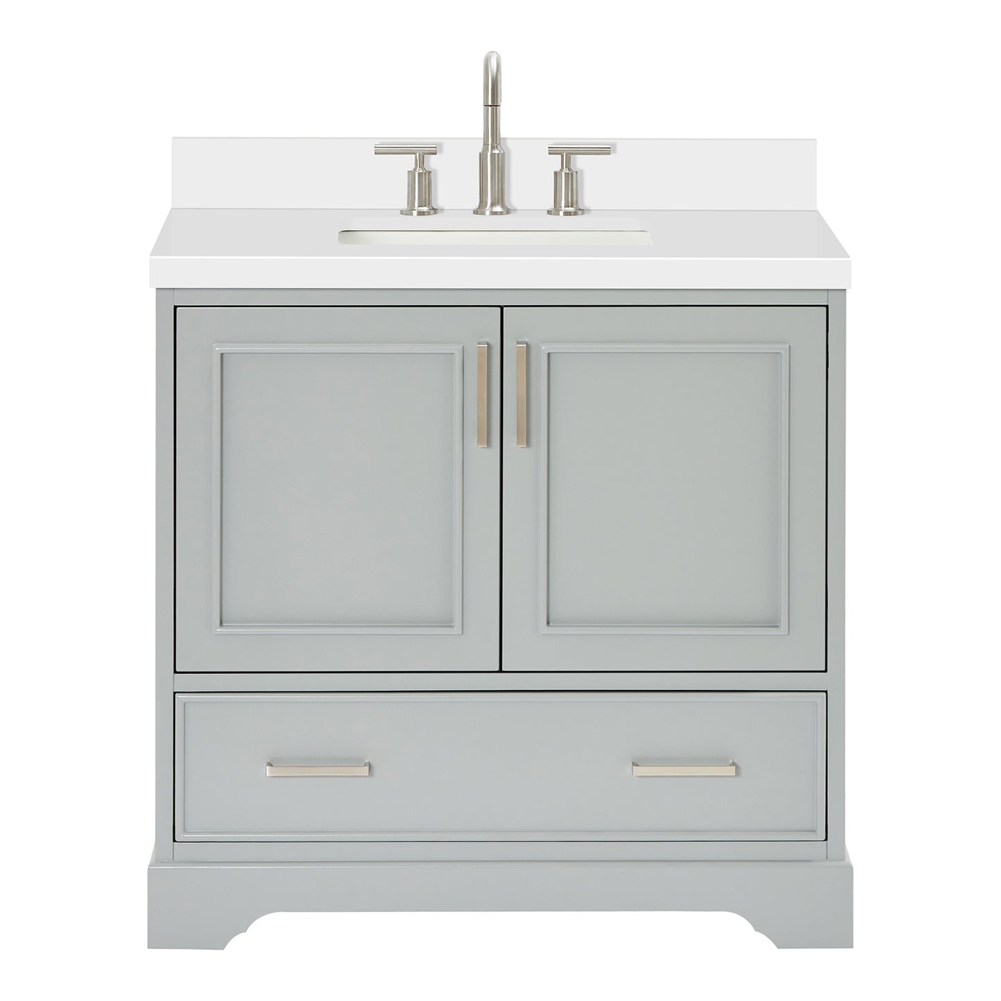 Langford 36-inch Grey bathroom vanity on white back ground front view main image