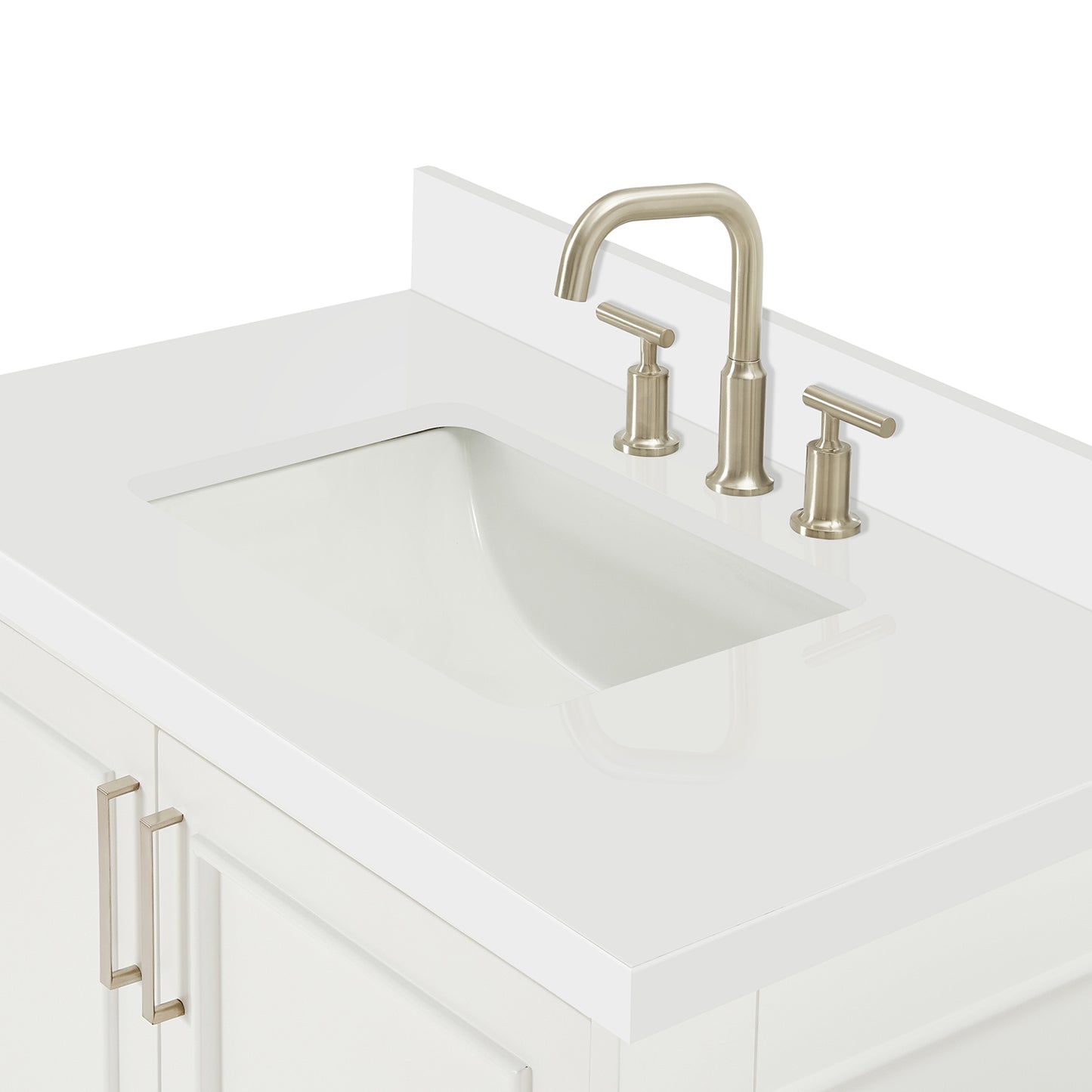 Langford 36-inch White bathroom vanity on detail 3