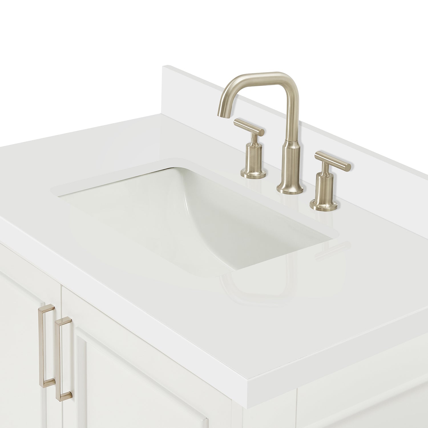 Langford 36-inch White bathroom vanity on detail 3