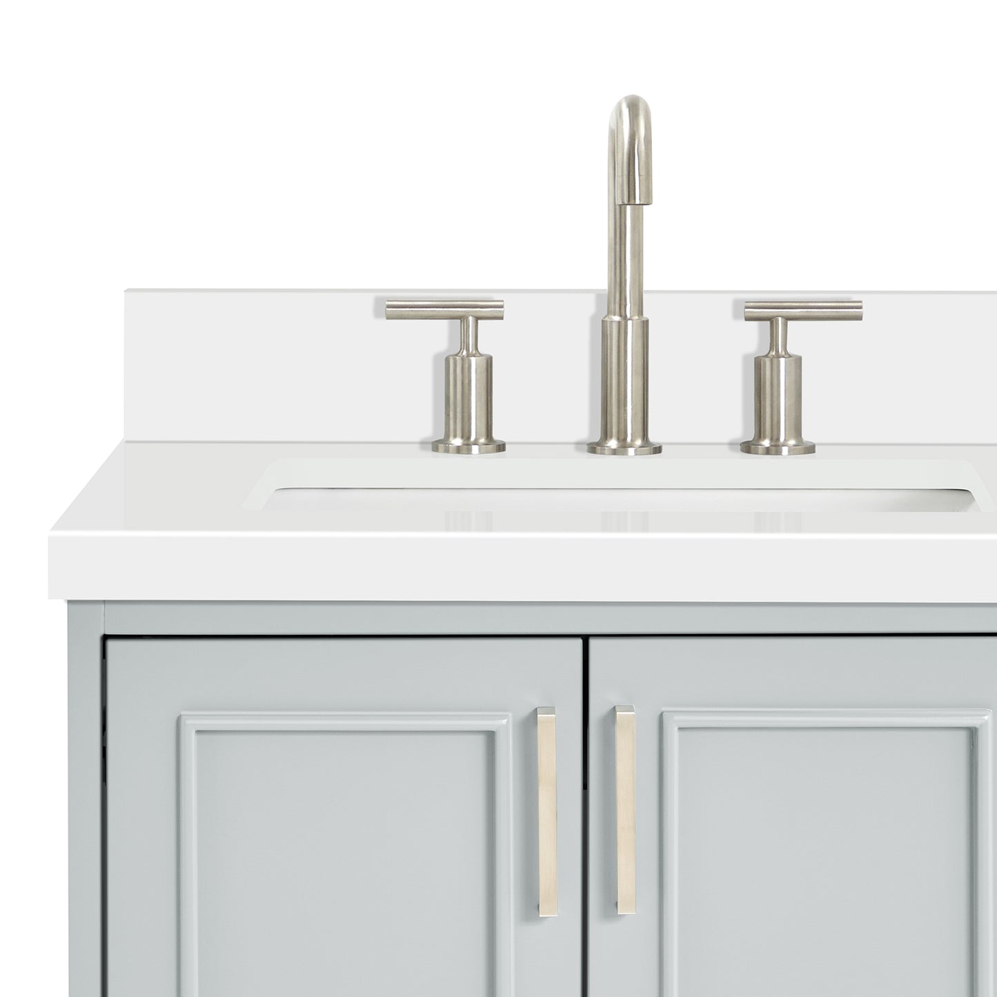 Langford 42-inch Grey bathroom vanity on detail 2