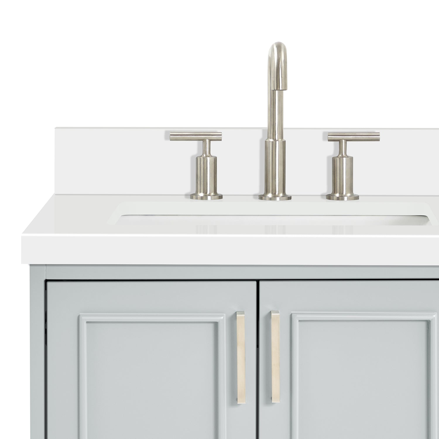 Langford 42-inch Grey bathroom vanity on detail 2