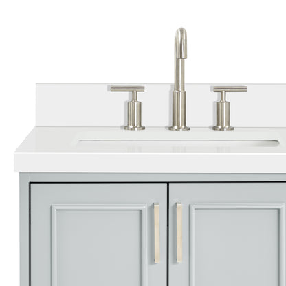 Langford 42-inch Grey bathroom vanity on detail 2