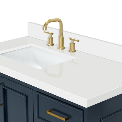 Langford 42-inch Midnight Blue bathroom vanity on detail 2