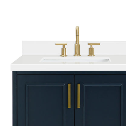 Langford 42-inch Midnight Blue bathroom vanity on detail 3