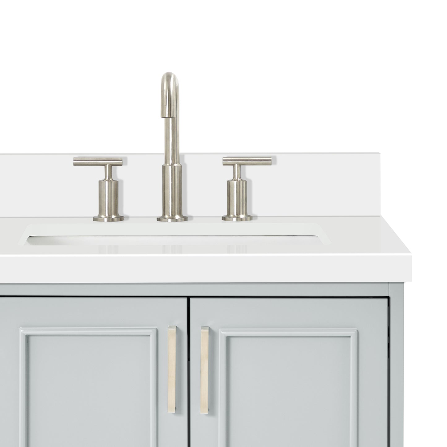 Langford 42-inch Grey bathroom vanity on detail 2