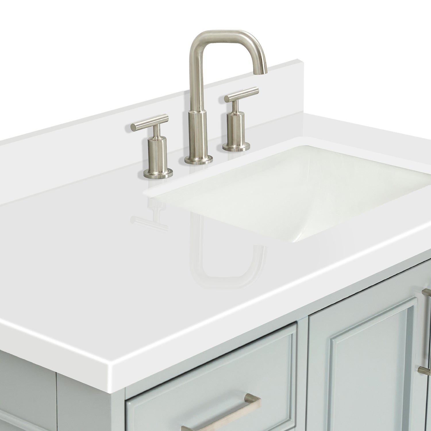 Langford 42-inch Grey bathroom vanity on detail 3
