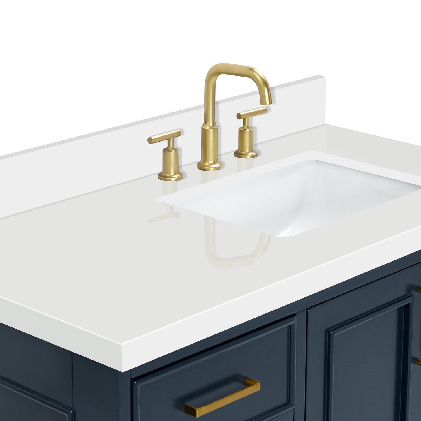 Langford 42-inch Midnight Blue bathroom vanity on detail 2