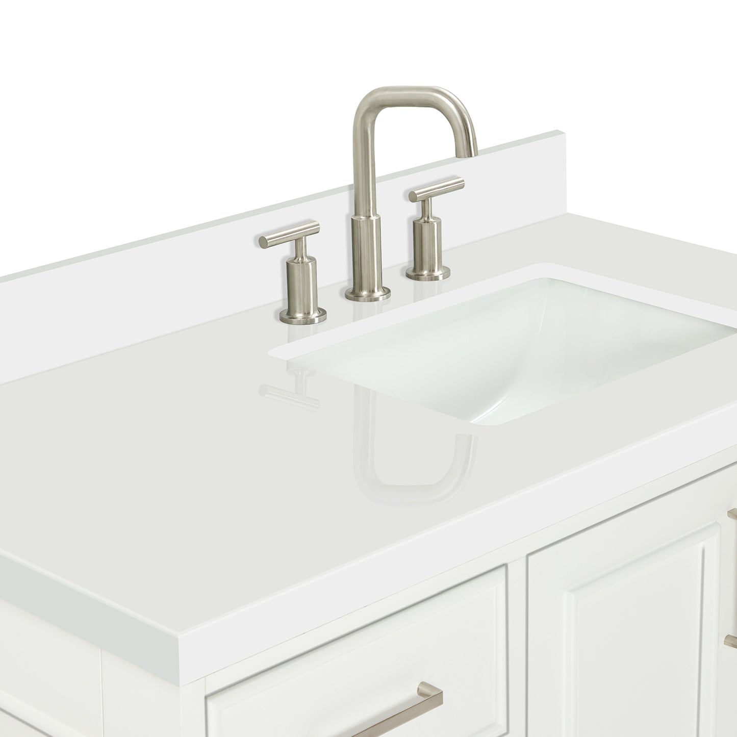 Langford 42-inch White bathroom vanity on detail 3