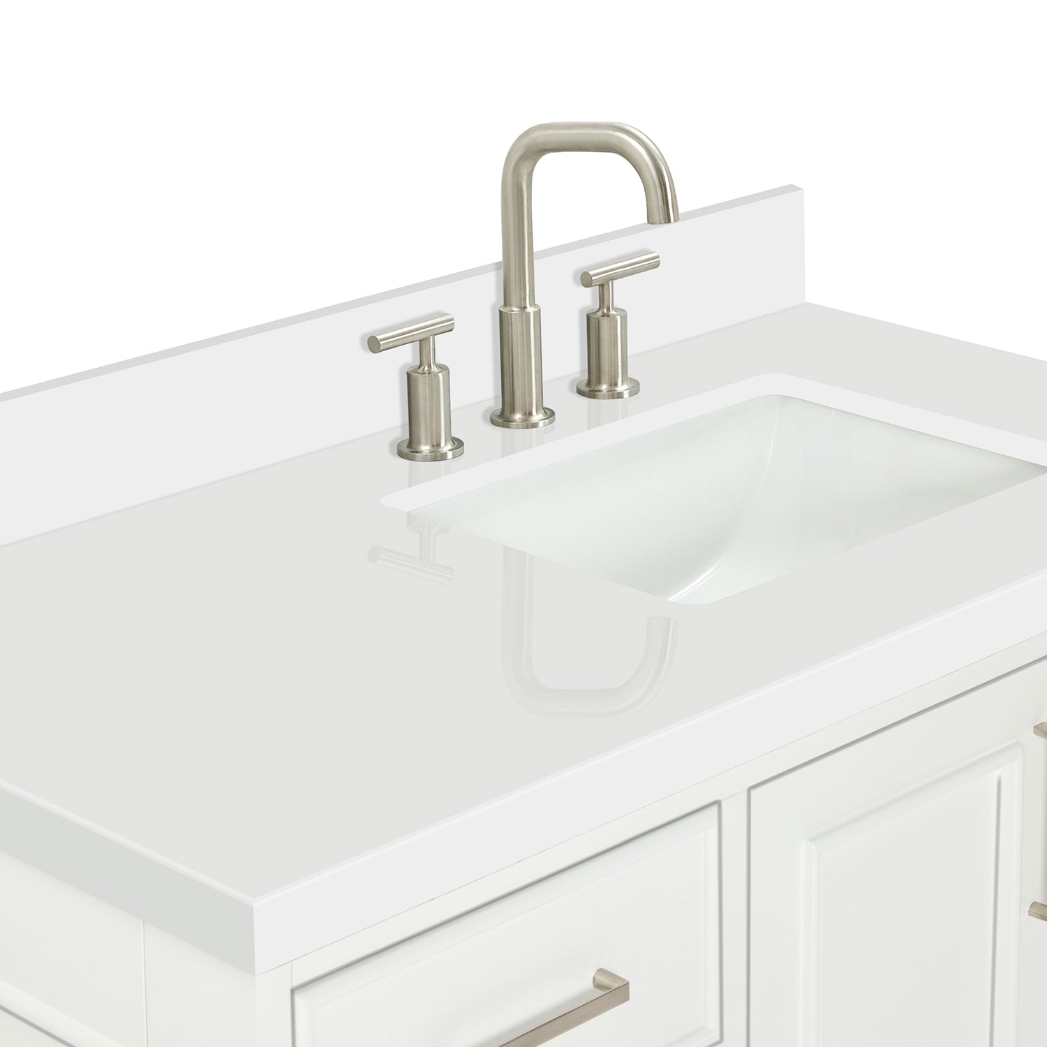 Langford 42-inch White bathroom vanity on detail 3