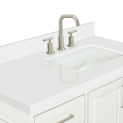 Langford 42-inch White bathroom vanity on detail 3