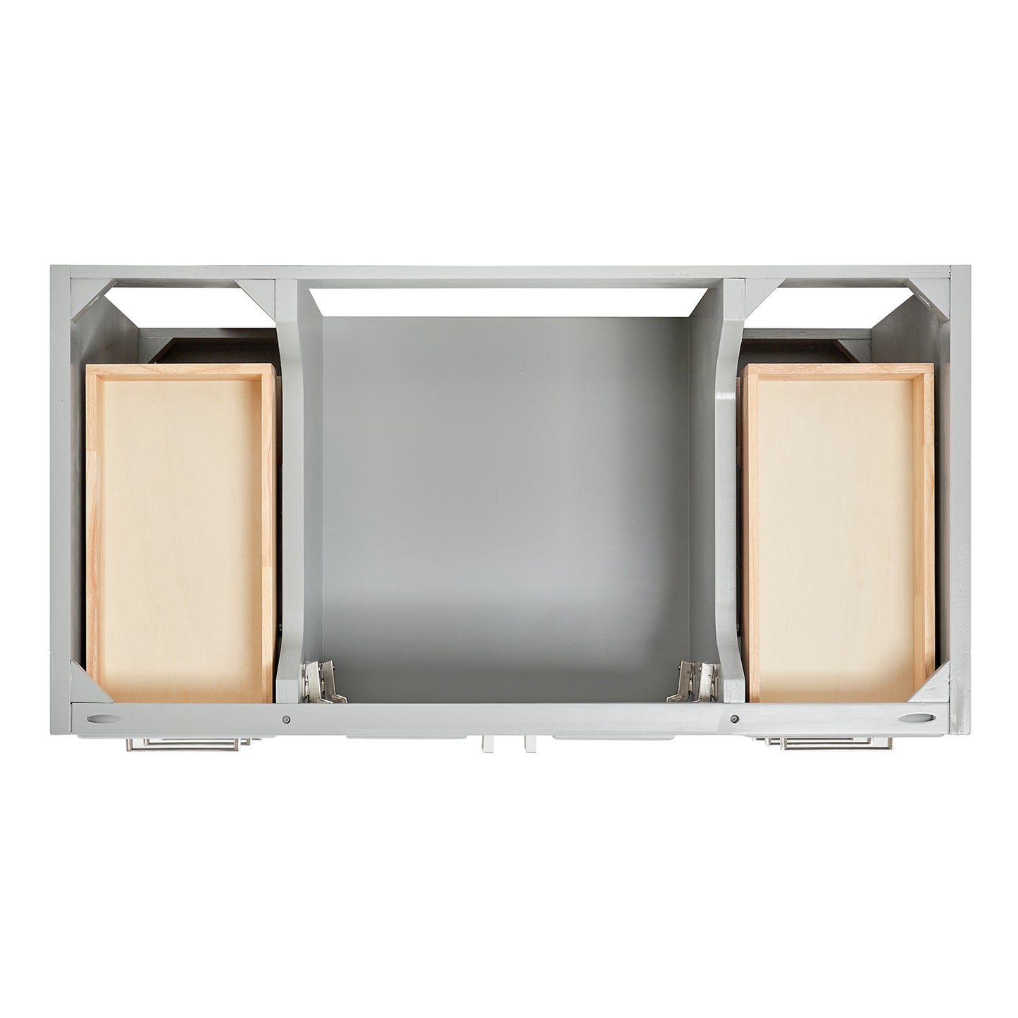 Langford 42-inch Grey bathroom vanity on white back ground top down